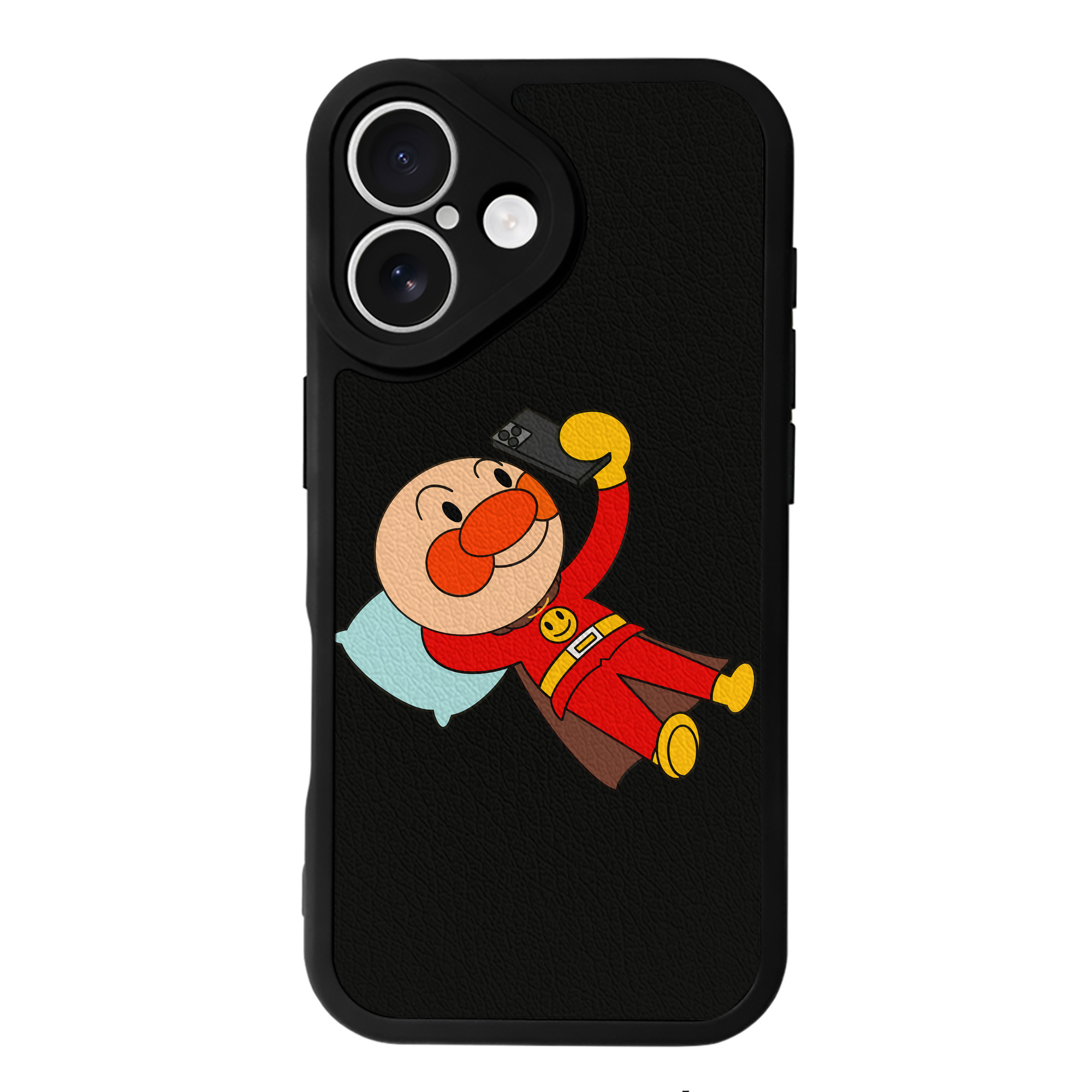 （画像用） アンパンマン Anpanman 【iPhone 16シリーズ対応】シリコンスマホケース（レザー調） 材質：シリコン
